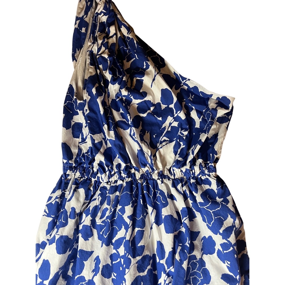Hyacinth House Tuckernuck Blue White Floral One Shoulder Tiered Maxi Dress Small - Picture 3 of 8
